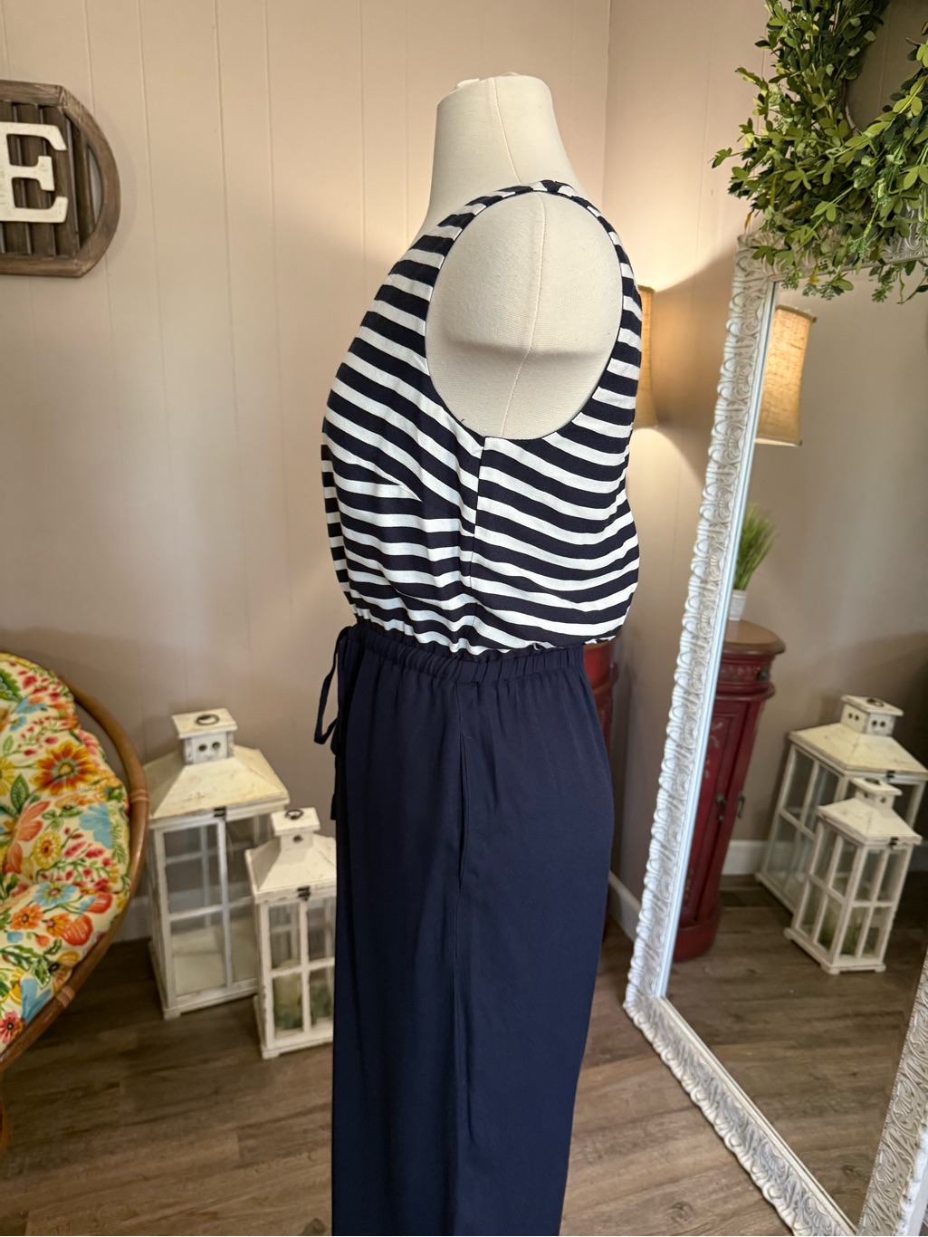 Talbots Striped Sleeveless Jumpsuit — image 4 of 8